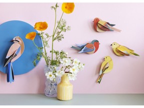 Nature takes flight in vibrant hues -- Studio ROOF's handcrafted 3D birds bring creativity, play, and sustainability to your walls.