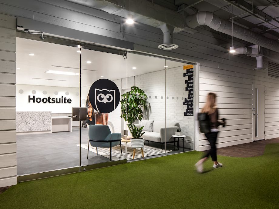 Hootsuite’s flagship office in Vancouver. The Canadian company cut 20 per cent of its headcount last month.