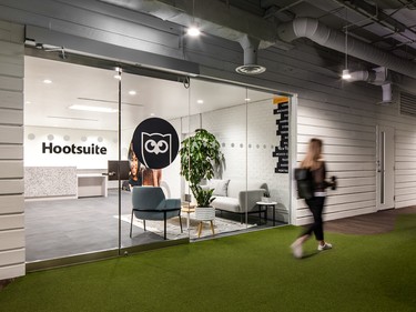 Hootsuite’s flagship office in Vancouver. The Canadian company cut 20 per cent of its headcount last month.