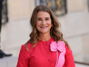 FILE - Melinda French Gates, co-chair of the Bill & Melinda Gates Foundation, smiles as she leaves the Elysee Palace in Paris on June 23, 2023.