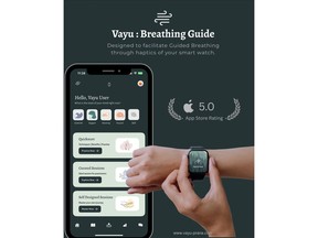 Vayu is a science-guided breathwork app using Apple Watch biometrics to help calm and strengthen the nervous system.