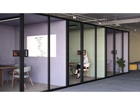 New Jabra Scheduler is a touchscreen scheduling panel that displays meeting room availability and allows users to reserve spaces directly at the room or through their digital calendars.