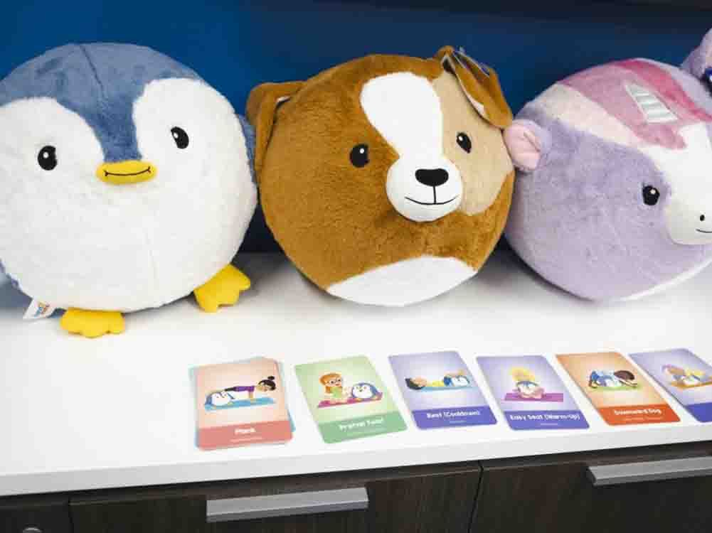     BubblePlush Yoga Ball Buddies, developed by Chicago-based Hand2mind Inc. to help kids regulate their emotions, have been particularly hard hit by Donald Trump's fluctuating global tariffs.