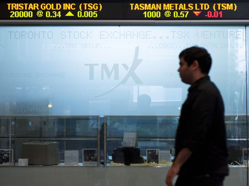 The Toronto Stock Exchange Broadcast Centre is shown in Toronto on Friday June 28, 2013.