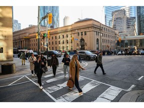 Pedestrians in Toronto.