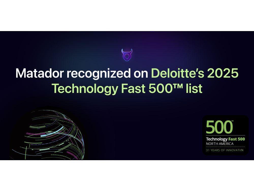 Matador AI Ranks Among North America’s Fastest-Growing Technology Companies on Deloitte’s 2025 Technology Fast 500™ list