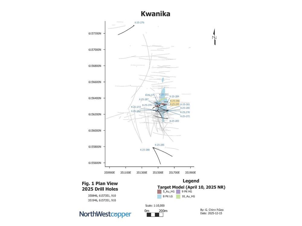 Plan View of 2025 Program Drill Hole Location