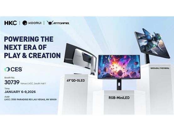 HKC Corporation invites global media, partners, and gaming enthusiasts to visit Booth 30739, South Hall 1, LVCC, at CES 2026.