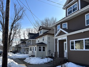 A row of houses on Bentinck Street in Sydney, N.S.