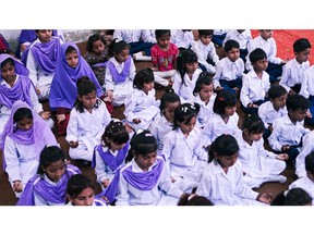 Students at The Love Farm school in Lahore, Pakistan take part in a daily guided meditation--an integral practice of The World's Greatest Experiment--where education, emotional well-being, and emerging AI technologies converge to study the measurable impact of love on human potential.