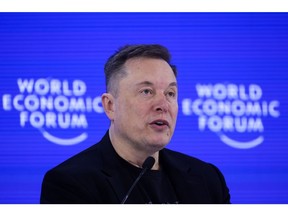 Elon Musk during the World Economic Forum in Davos, Switzerland on Jan. 22, 2026.