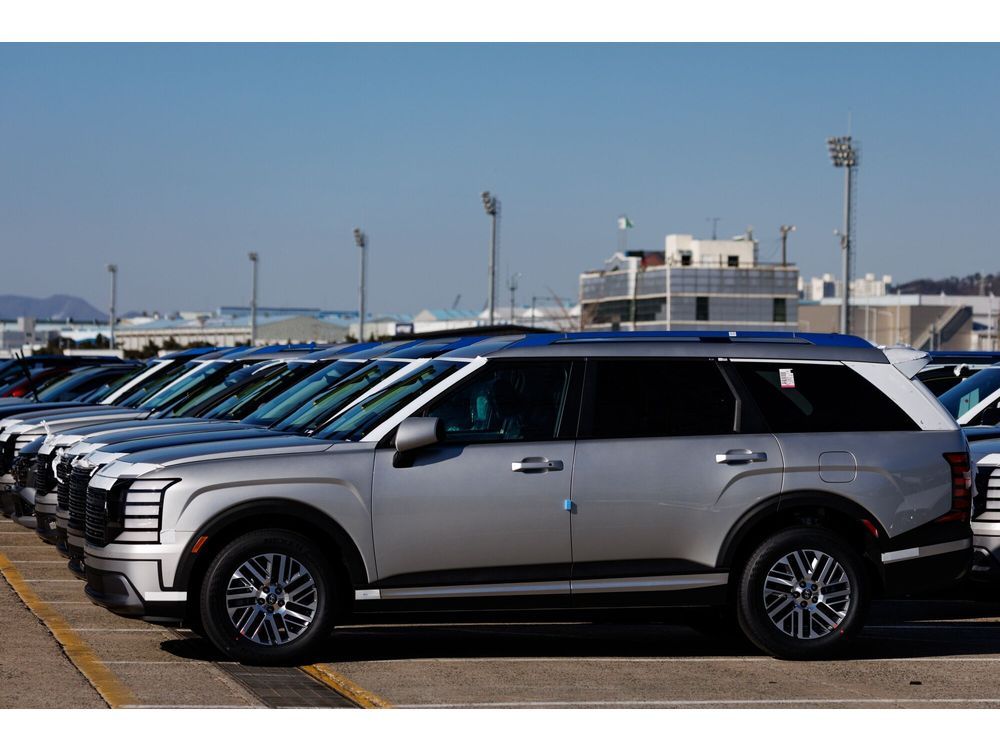 Hyundai Motor Co. Palisade sport utility vehicles in Ulsan, South Korea.