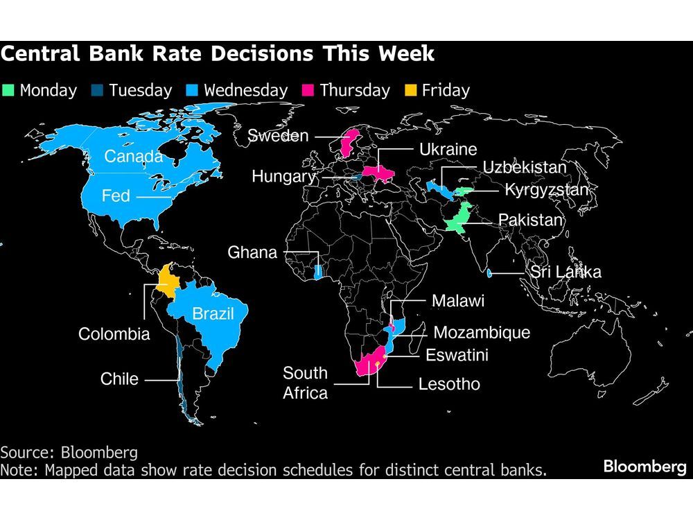 Tense Fed Is Set to Lead Global Peers With Interest-Rate Hold
