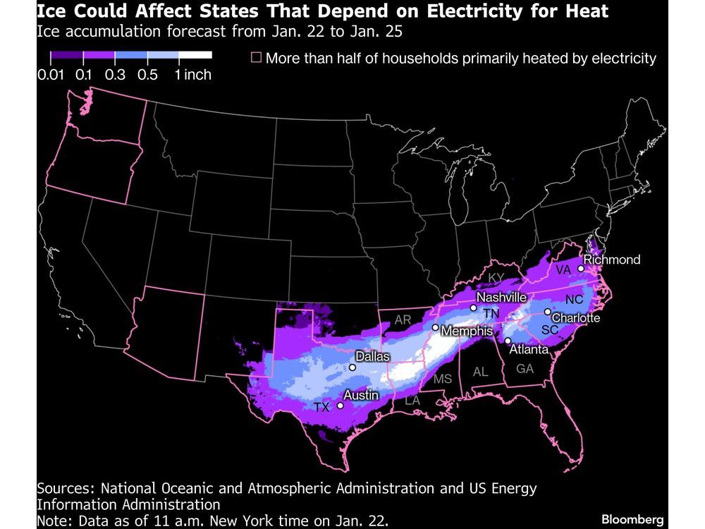 Sweeping US Winter Storm Threatens Blackouts, Snarled Travel