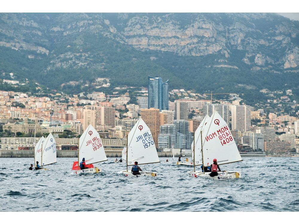 At the Yacht Club de Monaco, young sailors are ready for the Monaco Optimist Team Race.