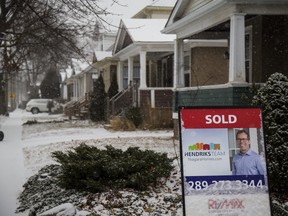 A house that's been sold in St. Catharines, Ont.