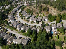 Houses in a neighbourhood in Maple Ridge, B.C.