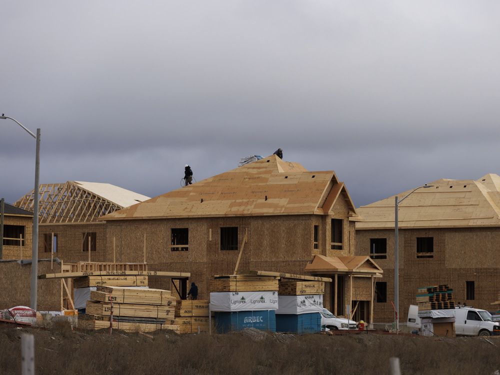Homes under construction in Richmond Hill, Ont.