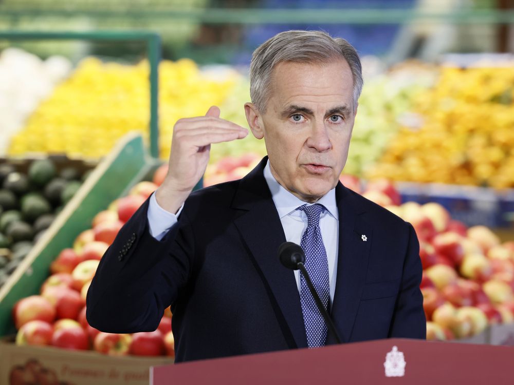 Prime Minister Mark Carney makes an announcement about affordability at a grocery store in Ottawa on Jan. 26.