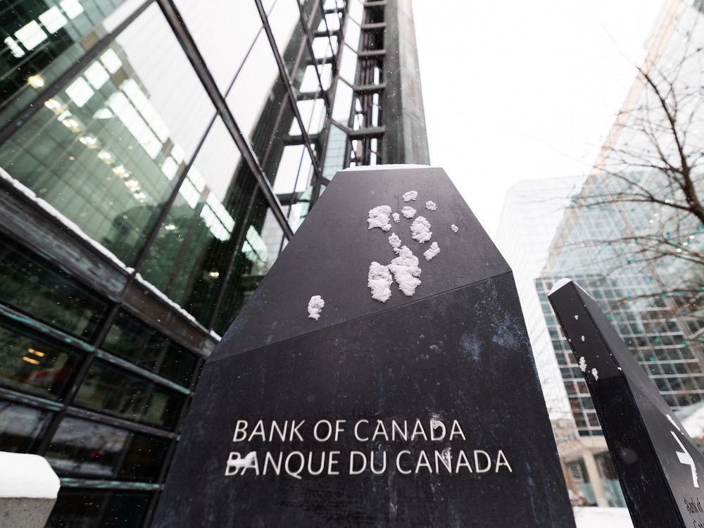 The Bank of Canada building in Ottawa on Jan. 27.