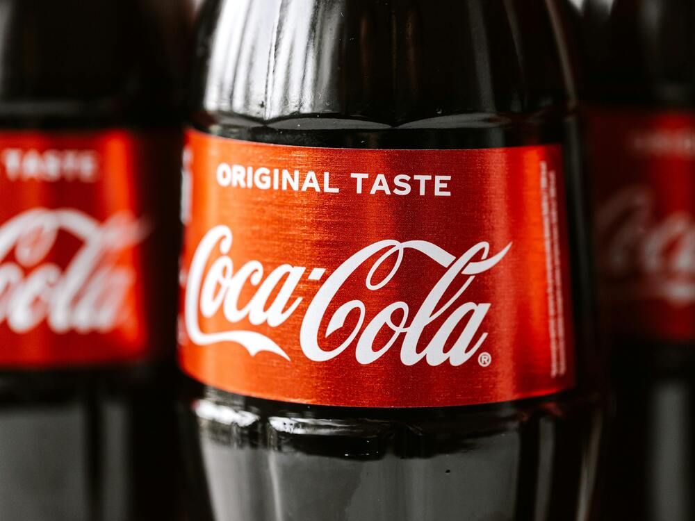 A glass bottle of Coca-Cola