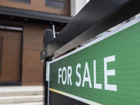 A For Sale real estate sign in Mississauga, Friday February 9, 2024.