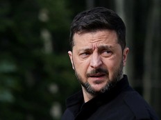 Ukrainian President Volodymyr Zelenskyy arrives at the Group of Seven (G7) Summit at the Pomeroy Kananaskis Mountain Lodge in Kananaskis, Alberta, Canada on June 17, 2025.