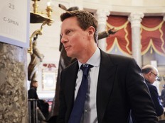 David Ellison, the chairman and chief executive officer of Paramount Skydance Corp. walks through Statuary Hall to the State of the Union address during a Joint Session of Congress at the U.S. Capitol on February 24, 2026