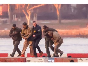 Ousted Venezuelan President Nicolas Maduro arrives at the Wall Street heliport in New York on Jan. 5.