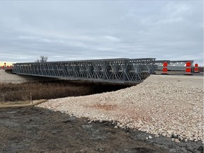 Acrow Bridge in service in Manitoba