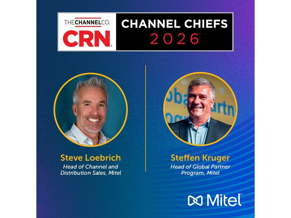 Steve Loebrich, Head of Channel and Distribution Sales, and Steffen Kruger, Head of Global Partner Program, are recognized for their work shaping Mitel's channel strategy.