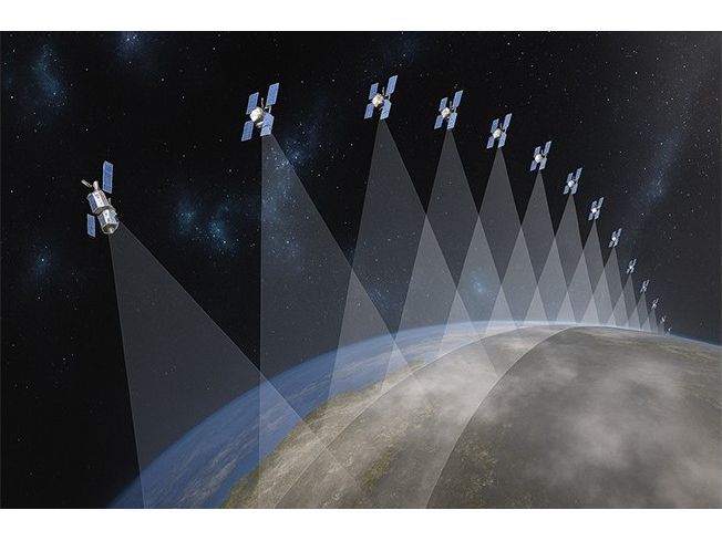 An imagery of satellite constellation © the Ministry of Defense