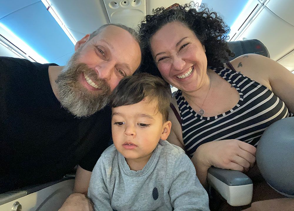 Nancy Abdalla, Lodewijk Vos and their four-year-old son, Hendrix.