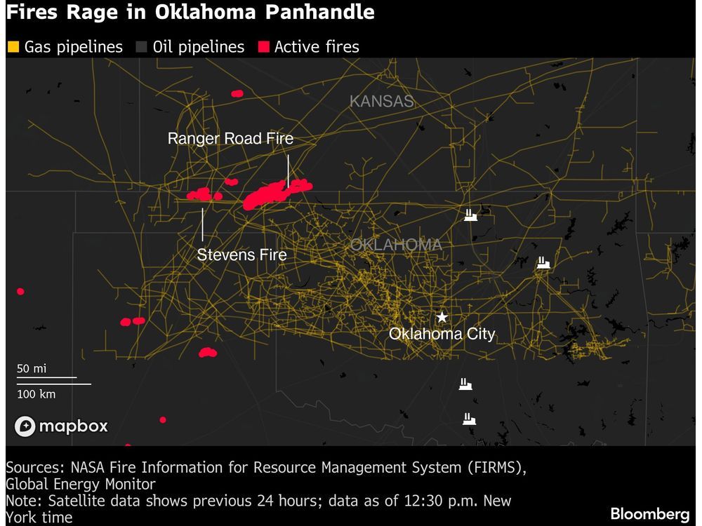 Fast-Moving Wildfires Push From Oklahoma Panhandle to Kansas