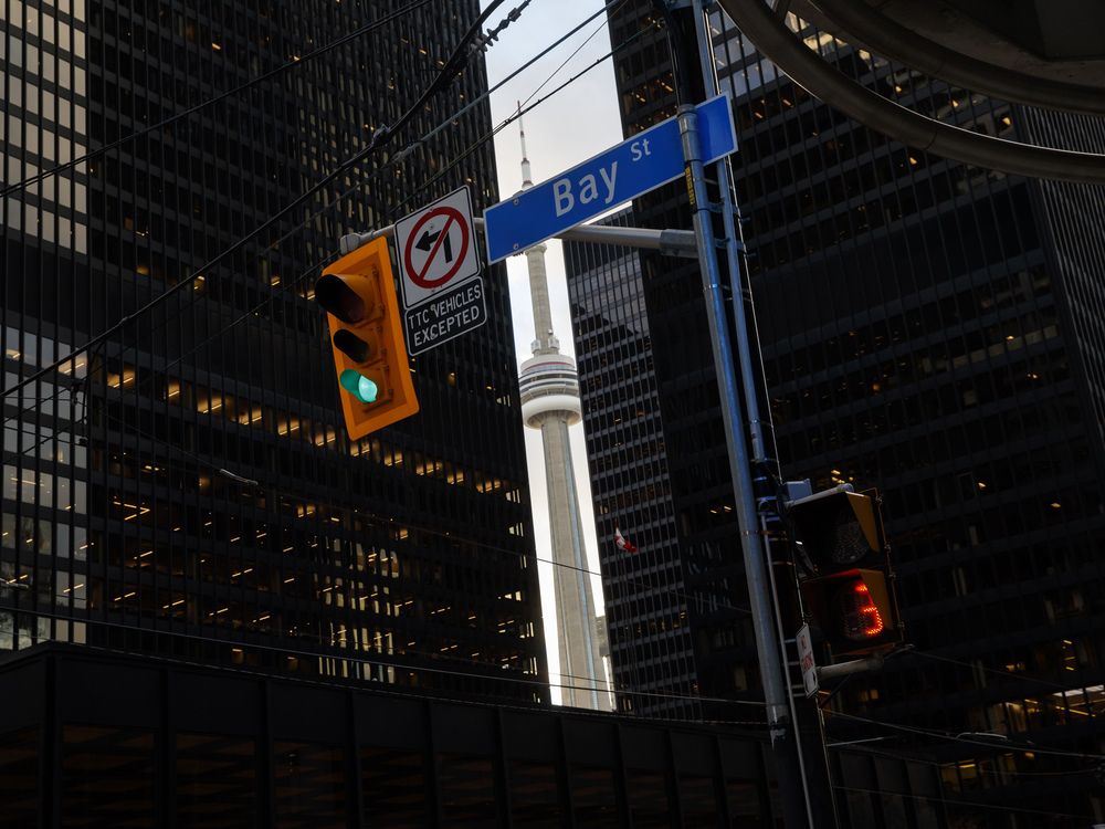 Bay Street in the financial district of Toronto.