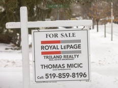 A house for sale sign in London, Ont.