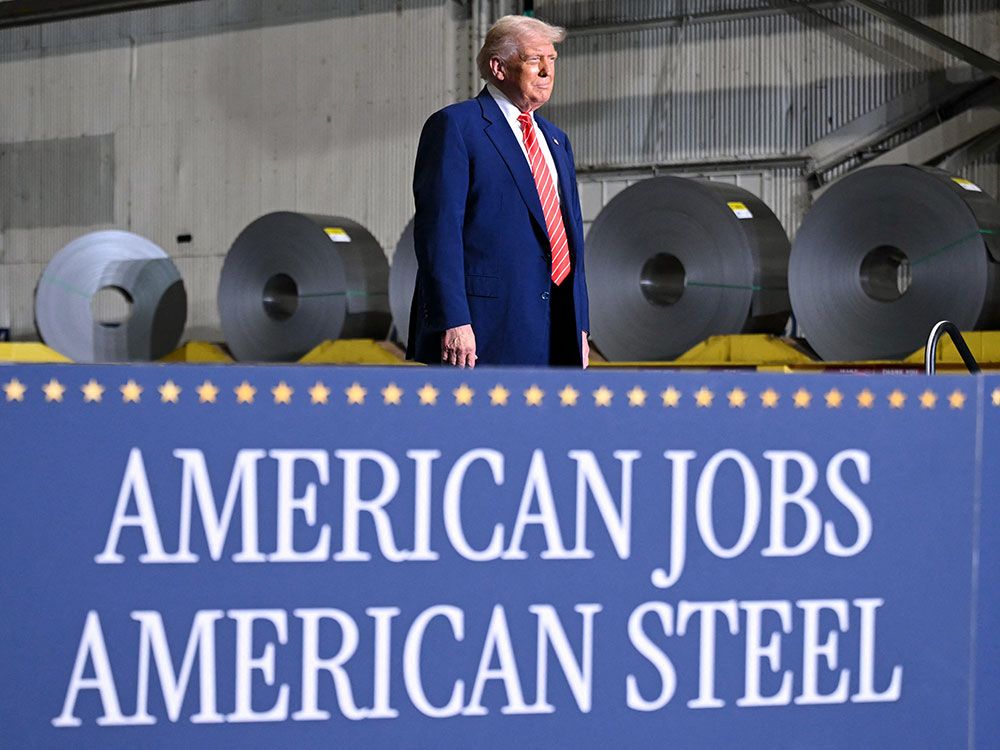 Donald Trump speaks at U.S. Steel-Irvin Works in West Mifflin, Pennsylvania last May.