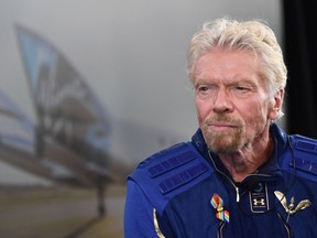 Sir Richard Branson speaks after he flew into space aboard a Virgin Galactic vessel, a voyage he described as the