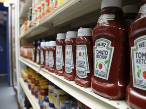 Heinz ketchup at a store in New York, U.S., on July 14, 2025.