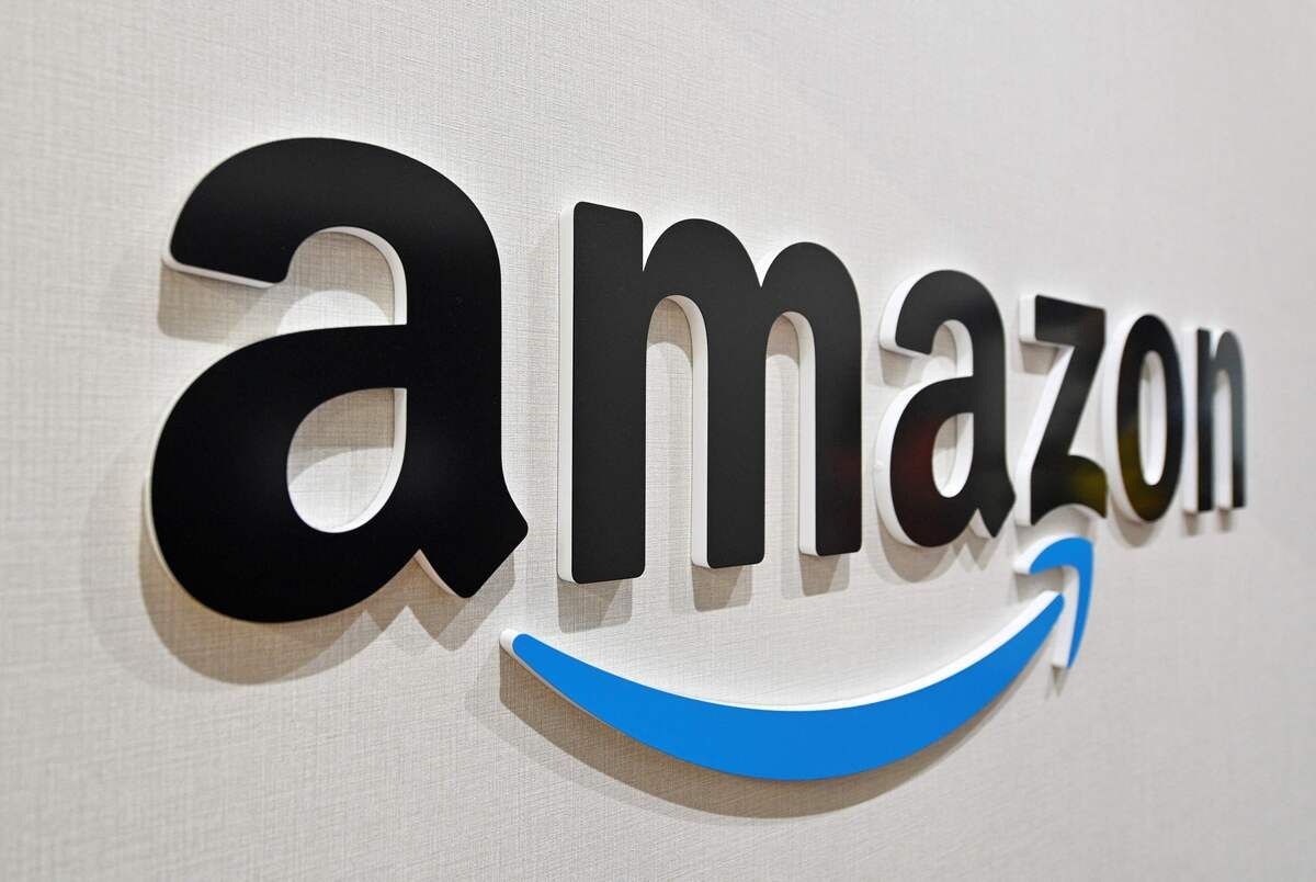 In this file photo taken on July 04, 2022 This picture taken on July 4, 2022 shows the Amazon logo, a major online shopping company, at Amazon Amagasaki Fulfillent Center in Amagasaki, Hyogo prefecture.