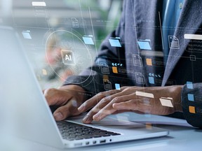 Businesspeople employ artificial intelligence (AI) in document management systems, online documentation databases, and digital file storage systems or software to efficiently archive firm data.