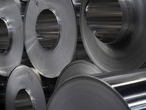 Rolls of sheet aluminum in a storage area at the Impol Seval AD Sevojno plant in Sevojno, Serbia, on Thursday, March 17, 2022.