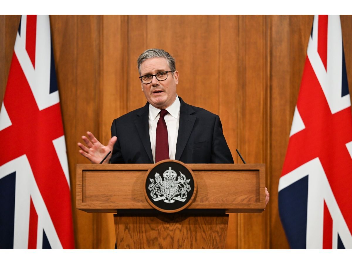 Keir Starmer during a news conference at Downing Street in London, on March 16.