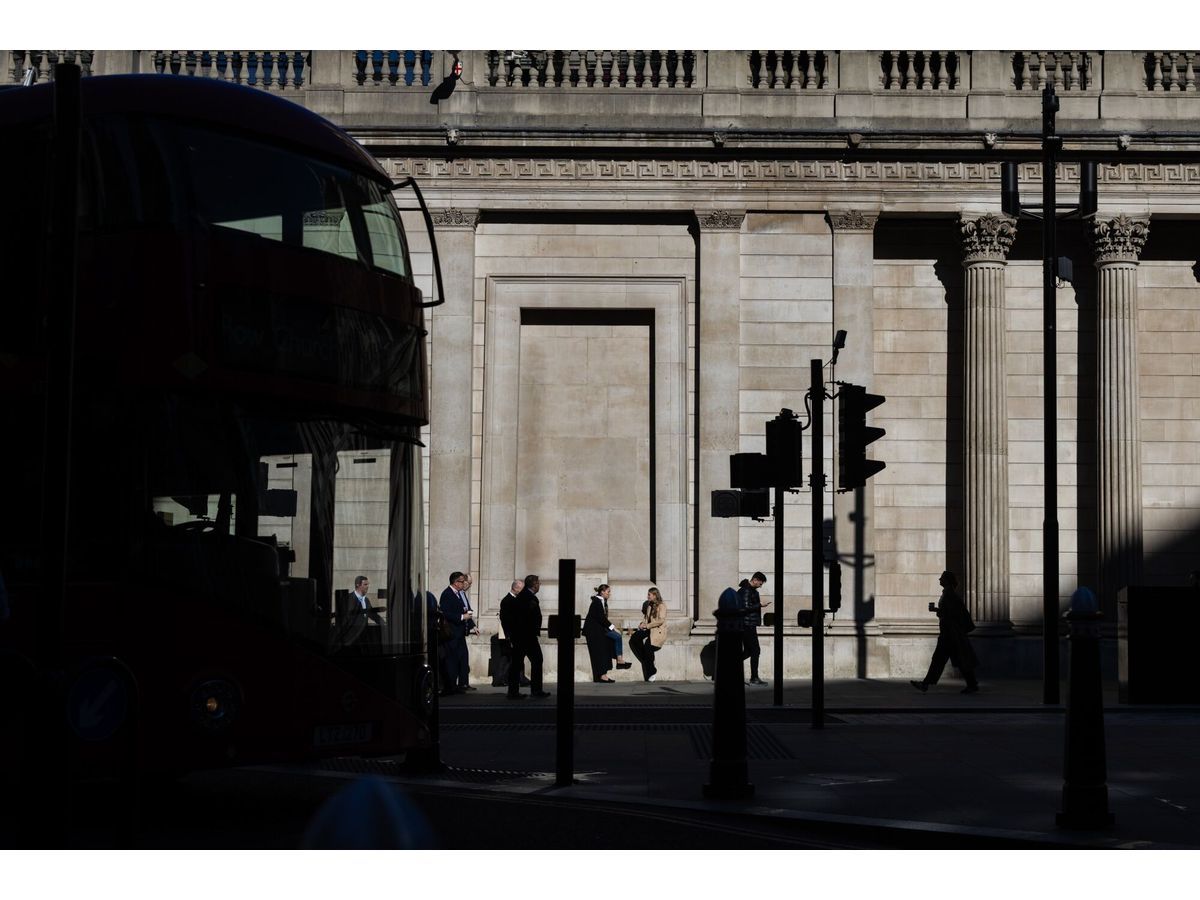 The Bank of England in the City of London.