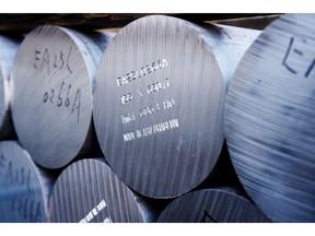 Aluminum billets marked