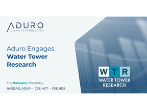 Aduro Clean Technologies engages Water Tower Research for investor engagement and research coverage