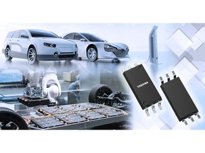 TLX9920, a photovoltaic-output photocoupler in a thin, long-creepage-distance SO6L package for SSR in automotive equipment.