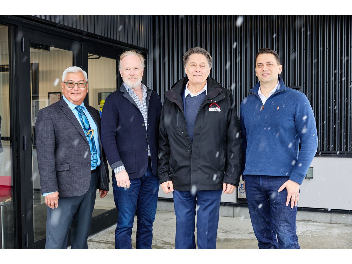 Harvey Russell, Laxkwalaams Band Council; Gord Wylie, President, NorthStar Development; Mayor Herb Pond, City of Prince Rupert; and Jeff Brown, Executive Vice President, NorthStar Development, at the official opening of Estrella in Prince Rupert, B.C