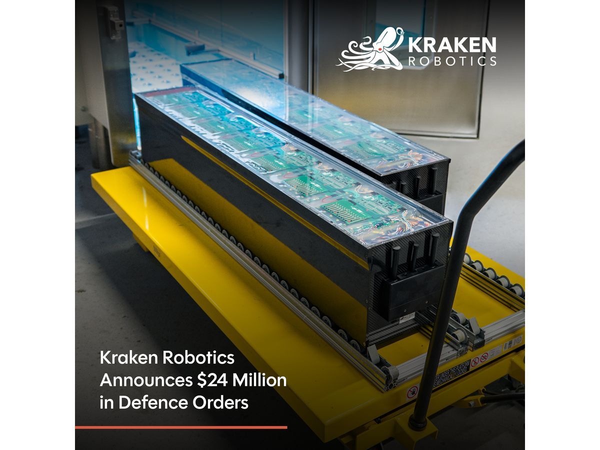 Kraken Robotics Announces $24 Million in Defence Orders