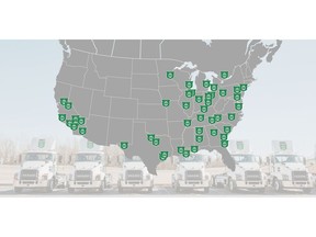 Map of IMC Logistics locations, including Toronto, Canada.
